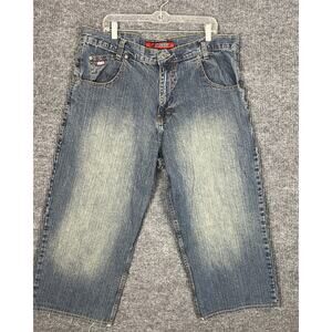 Vintage Mecca Mens Wide Leg Jeans Size 40 Blue Medium Wash Y2K Slouchy Cotton